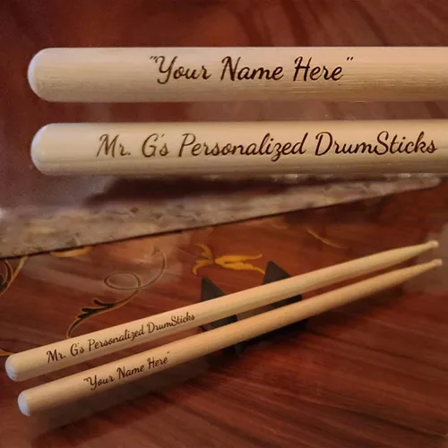 Miniatura 3 de Baquetas personalizadas de tamaño 5A con grabado láser en madera, regalo personalizado para músicos, bateristas, banda - Instrumentos musicales