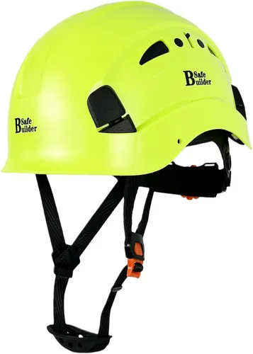 SAFEBUILDER Casco de seguridad industrial con visera Casco duro ABS con visera Ventilación ajustable Casco de construcción Protección para la cabeza