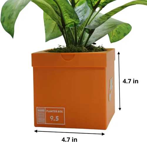 Miniatura 3 de Maceta de Caja de Zapatillas Deportivas Impresa en 3D - Decoración de Caja de Zapatillas Deportivas Naranja - Maceta para Plantas