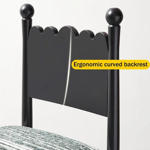 Miniatura 5 de Silla de comedor de madera maciza, sillas de cocina tapizadas, sillas de comedor de 4, silla de acento negra para cocina, comedor, sala de estar