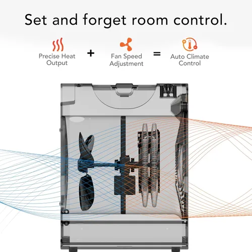 Miniatura 3 de Vornado VMHi500 (2025) Calentador de espacio de metal para toda la habitación, termostato digital, control remoto, control automático de clima
