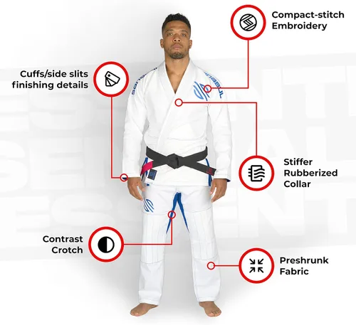Miniatura 5 de Sanabul Essentials V.2 Ultra Light BJJ Jiu Jitsu Gi (ver guía especial de tallas)