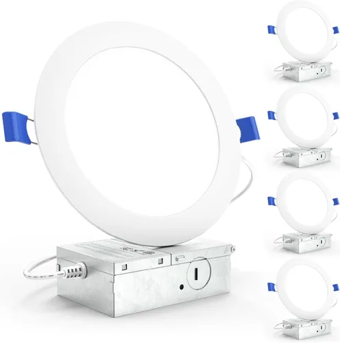 Miniatura 10 de Sunco - Luces LED empotrables de 4 pulgadas, iluminación de techo delgada sin lata, 650 LM, 10 W (equivalente a 60 W), 6000 K luz diurna de lujo