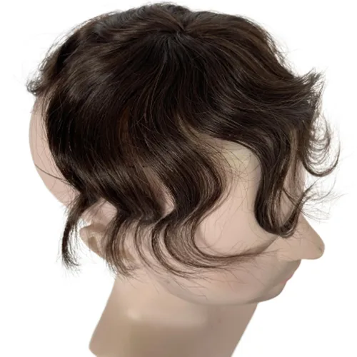 Miniatura 4 de Voloria Parche para el cabello calvo para hombres, 3.15 x 3.15 pulgadas, sistema de reemplazo de cobertura completa de piel de poliuretano