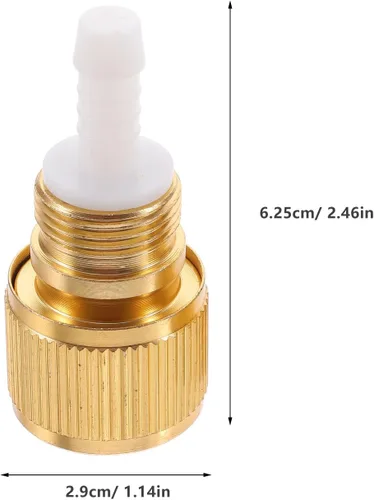 Miniatura 3 de Yardwe Conector de manguera de agua de junta rápida chapada en aleación de aluminio de 2.37 x 1.14 pulgadas, accesorios de conexión rápida
