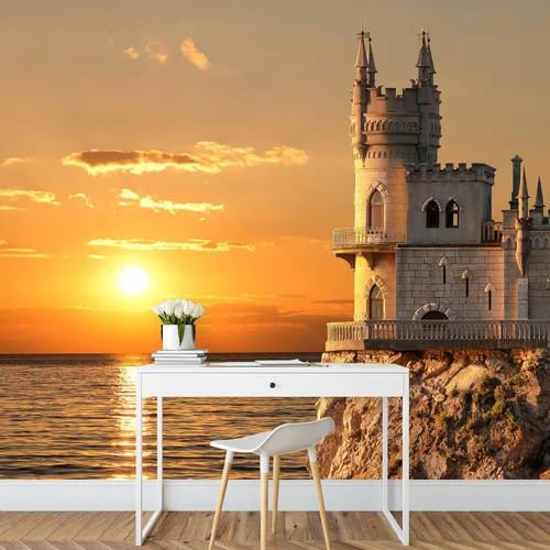 Miniatura 29 de IDEA4WALL Adhesivo mural removible para pared, cielo azul, castillo mágico místico, fantasía y ciencia ficción, arquitectura, fotografía, arte