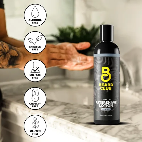 Miniatura 6 de The Beard Club Loción calmante para después del afeitado para hombres con manzanilla, aceite de árbol de té y corteza de sauce, bálsamo para después