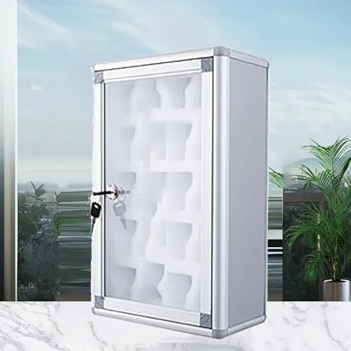 Miniatura 2 de Cell Phone Watch Lock Box - Aluminum Alloy Safe Jail with 20/40/60 Slots for Office & School Security, Space-Saving Organizer for Smartwatches &