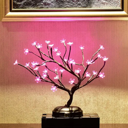 Miniatura 5 de Lámpara Lightshare con forma de bonsái de cerezo en flor con 36 luces LED, de 16 pulgadas, para decoración del hogar, a batería Blanco cálido