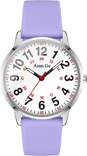 Miniatura 7 de Asan Ge Watches for Women, Fashion 3ATM Waterproof Minimalist Lightweight Easy-to-Read Analog Silicone Watch Suitable for Daily Work, Leisure
