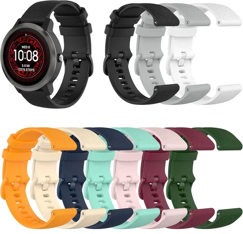 Miniatura 6 de Correa deportiva de repuesto de silicona compatible con Garmin Venu Sq 2 Music/Venu 2 Plus/Venu Sq Music, Vivomove 6 5 3 Music, Vivomove Luxe, Negro