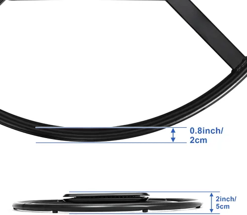 Miniatura 3 de Base de anillo reclinable de 22 pulgadas, silla de metal resistente, parte inferior giratoria de repuesto con placa de 10 pulgadas