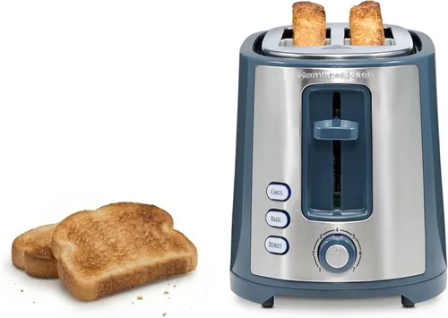 Miniatura 9 de Hamilton Beach Tostadora de ranura extra ancha para 2 rebanadas con ajustes para bagel y descongelación, selector de tostado con 7 niveles