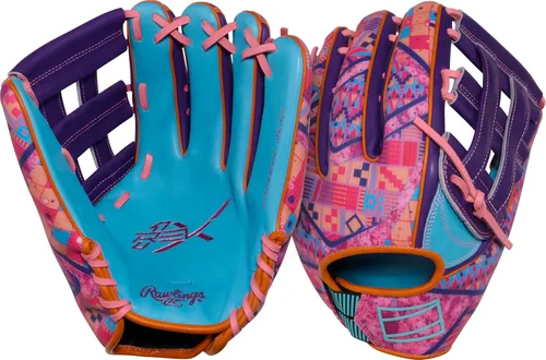 Miniatura 17 de Rawlings Guante de béisbol REV1X Negro/dorado 2 piezas de tela sólida