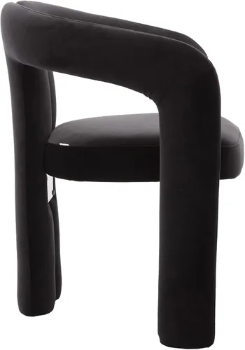 Miniatura 9 de Modernas sillas de comedor de terciopelo tapizadas, con respaldo curvado, cómoda silla auxiliar para cocina, comedor, sala de estar
