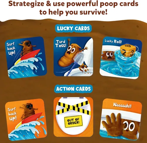 Miniatura 5 de Skillmatics Juego de cartas - Poop Wars, juego de estrategia de ritmo rápido, diversión navideña, juego de fiesta, regalos para niños y niñas de 6