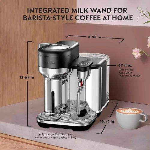 Miniatura 5 de Nespresso Vertuo Creatista - Cafetera de café y espresso de Breville, acero inoxidable negro