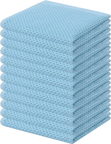 Miniatura 142 de Kitinjoy - Paños de cocina de 100 % algodón, tela de tejido gofrado, paño de limpieza ultrasuave, absorbente y de secado rápido. Gris Oscuro