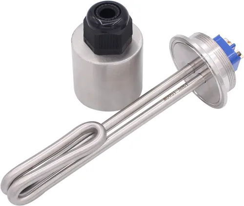 Miniatura 2 de DERNORD Calentador de agua eléctrico de 2 pulgadas (OD64) Tri-clamp 120V 1500W Foldback Elemento de calefacción con baja densidad de vatios