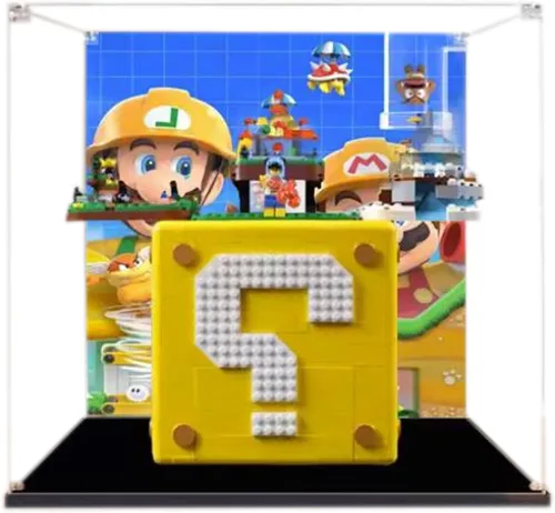 Miniatura 11 de Vitrina acrílica para Lego Super Mario 64 Question Mark Block 71395, escaparate, protege y decora modelo con almacenamiento a prueba de polvo