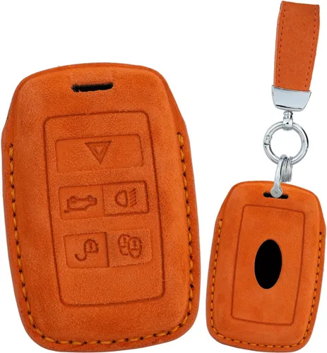 Miniatura 9 de ontto Funda de piel de gamuza suave y duradera para llave de coche, protector completo para Land Rover 2020 en adelante, compatible con Range Rover