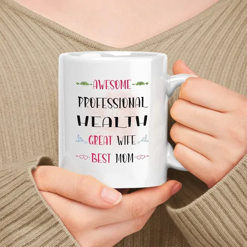 Miniatura 65 de Regalo feliz para el día de la madre para mamá Gis desarrolladora de hijo, hija o marido, regalo esposa 11 onzas, taza de cerámica blanca de 15 onzas