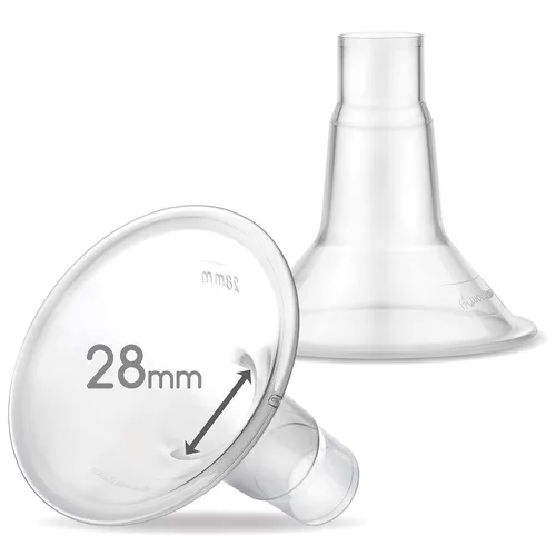 Maymom MyFit - Protector de pecho grande con diseño de dos piezas de 1.102 in para extractores de leche Medela; ideal para brasier manos libres; no