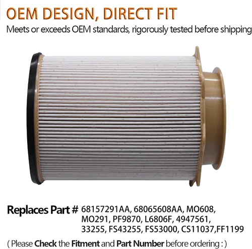 Miniatura 2 de Filtro de combustible compatible con motores Ram 2500 3500 4500 6.7L turbo diésel años 2011-2017, Juego de filtro de combustible diésel Ram 6.7L L6