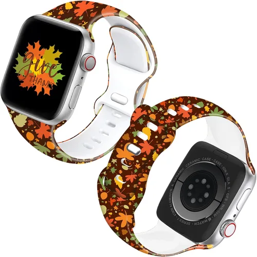 Miniatura 10 de Correa de reloj de Navidad para Halloween, compatible con Apple Watch de 1.496 in 1.575 in 1.614 in 1.654 in 1.732 in 1.772 in 1.929 in para mujer