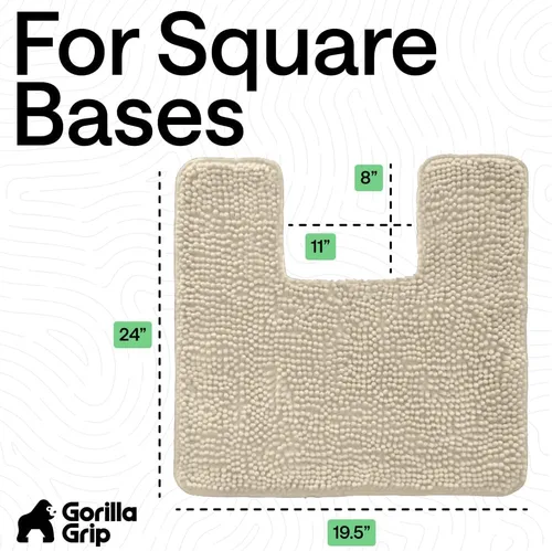 Miniatura 170 de Gorilla Grip - Tapete de baño de felpilla gruesa, suave y absorbente, secado rápido, de microfibra, con reverso de caucho, para piso de ducha, Nube