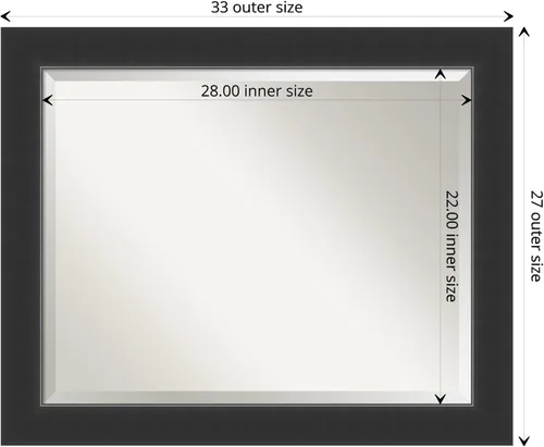Miniatura 4 de Amanti Art Espejo de pared, espejo con marco de madera negra Corvino para decoración de pared o para usar como espejo de baño para sobre el Corvino