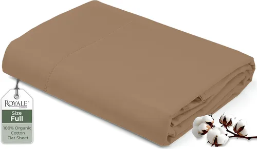 Miniatura 156 de Royale Linens Sábana encimera de tamaño individual XL 100% Algodón Orgánico – Super suave – Sábanas superiores de percal – Sábana encimera