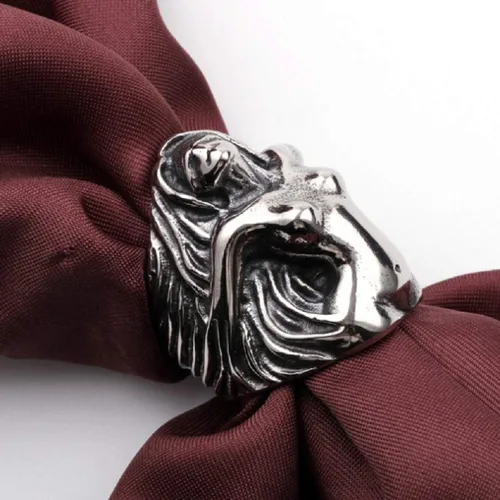 Miniatura 3 de Anillo de diosa para hombre, anillo de diosa masada, anillo de cabeza de calavera de diosa griega, anillo de amuleto de tótem de diosa vintage