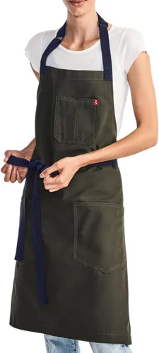 Miniatura 7 de hedley & bennett Essential Apron - Professional Chef Apron with Pockets & Adjustable Bib Strap for Cooking & Grilling