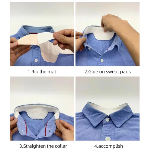 Miniatura 5 de Almohadillas absorbentes para el sudor del cuello, CANAGROW 80 unidades de protectores desechables autoadhesivos para el cuello, anti-manchas