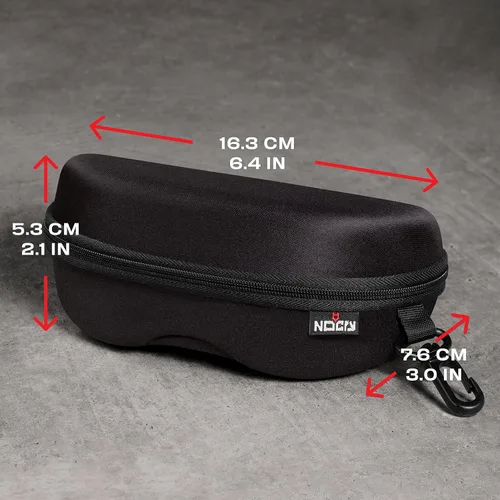 Miniatura 3 de NoCry Gafas de sol de seguridad con lentes envolventes teñidas de verde; brazos ajustables; protección UV 400; clasificación ANSI Z87.1 y estuche