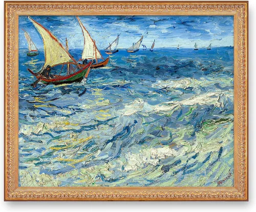 Miniatura 105 de A&T ARTWORK Noche estrellada sobre el Ródano de Vincent Van Gogh. Tamaño del marco: 36 x 30 pulgadas, tamaño de la imagen: 30 x 24 pulgadas