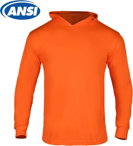 Miniatura 3 de VENDACE Camisas de manga larga de seguridad de alta visibilidad para hombre, paquete de 3 camisas de trabajo de construcción con capucha