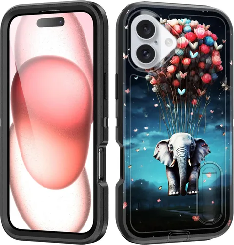 Miniatura 79 de Funda para iPhone Air con soporte integrado, a prueba de golpes, polvo y caídas, 3 capas, grado militar, funda protectora para iPhone Air de 6.5