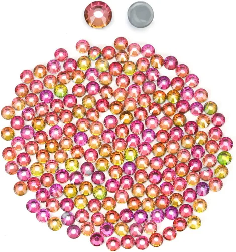 Miniatura 46 de Cristales negros redondos Hotfix de vidrio plano (SS12/3.2MM/1440pcs)