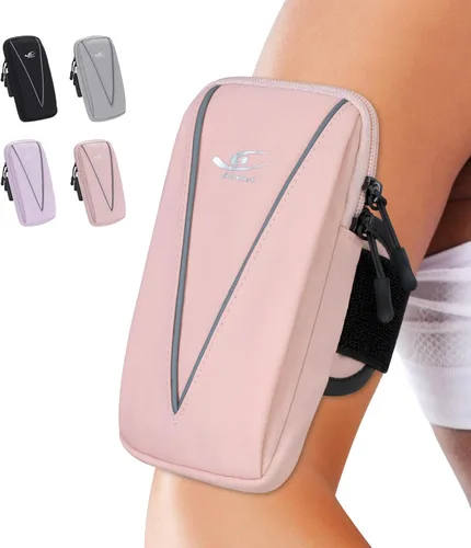 Miniatura 9 de HiRui Soporte para teléfono celular y bolsa de muñeca para teléfono, brazalete deportivo para correr para gimnasio y ciclismo, compatible con iPhone