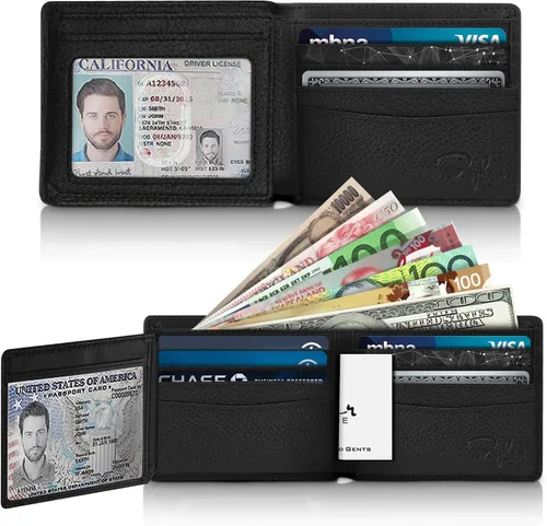 Miniatura 2 de Billetera de dos espacios para identificación, sostenedor de RFID, compartimento para tarjetas de capacidad extra, lo mejor en protección