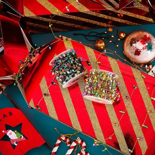 Miniatura 5 de Tuanse Guirnalda de luces falsas de 65.6 pies para decoración de casa, guirnalda de luces en miniatura, manualidades para muebles de casa
