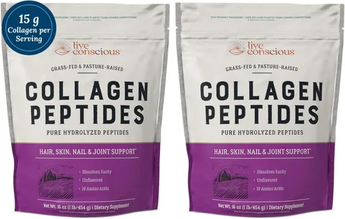 Miniatura 12 de Live Conscious Polvo de Péptidos de Colágeno – Polvo de Colágeno Hidrolizado de Origen Natural – Apoyo para el Cabello, la Piel, las Uñas