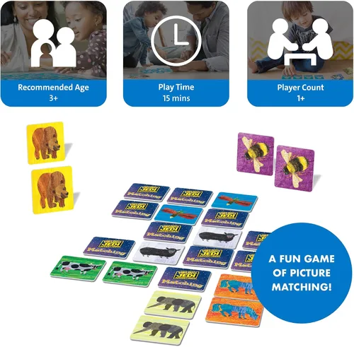 Miniatura 2 de Wonder Forge Juego de Memoria de Eric Carle para niñas y niños de 3 a 5 años - Un Divertido y Rápido Juego de Memoria de Animales