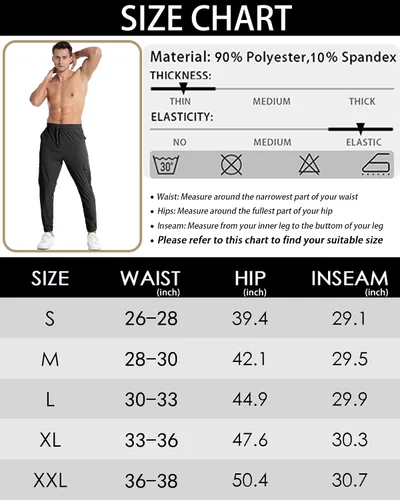 Miniatura 6 de Y YERFONE Cargo Pants for Men Slim Fit Joggers for Men Workout Athletic Hiking Golf Track Pants with Pockets