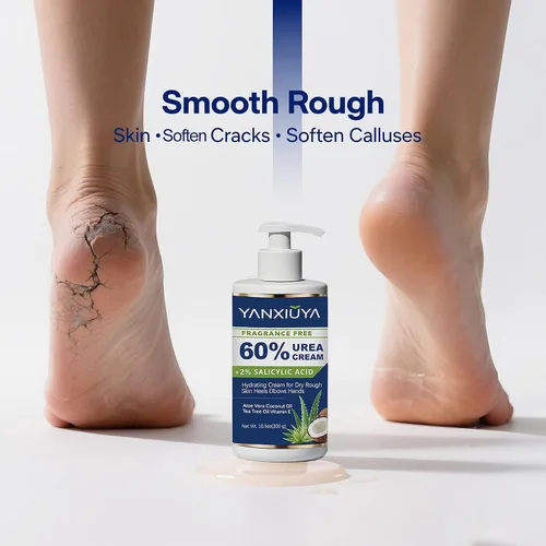 Miniatura 3 de Crema de urea 60% de 10.5 onzas, loción corporal sin fragancia con 2% de ácido salicílico, crema de pies y para pies, talones agrietados, removedor
