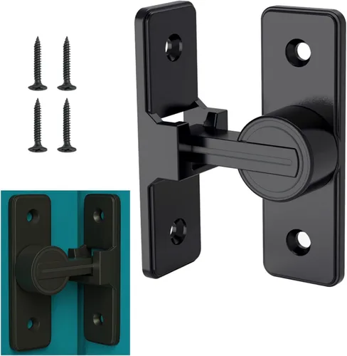 Accesorios de cerradura de puerta de granero, cierres de puerta resistentes de 90 grados, pestillo de seguridad para puerta, cerradura de cerrojo de