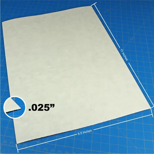 Miniatura 2 de Hoja Magnéticamente Receptiva de Vinilo de Acero Flexible 0.025 pulgadas de Grosor Tamaño Carta 8.5x11 Pulgadas Adhesivo Posterior Despega