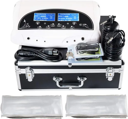 iMeshbean® Máquina de baño de desintoxicación de pies de iones iónicos, sistema de hidrógeno negativo de limpieza profesional para usuarios duales